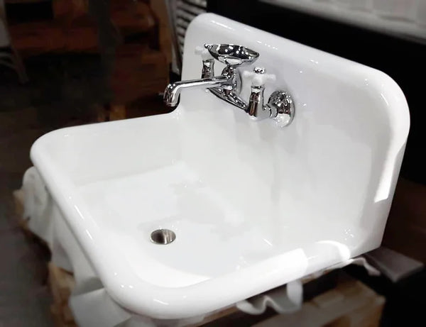 White Enamel Cast Iron Sink